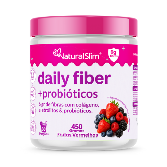 Daily Fiber Suplemento Diário 450 Gramas Frutas Vermelhas Natural Slim