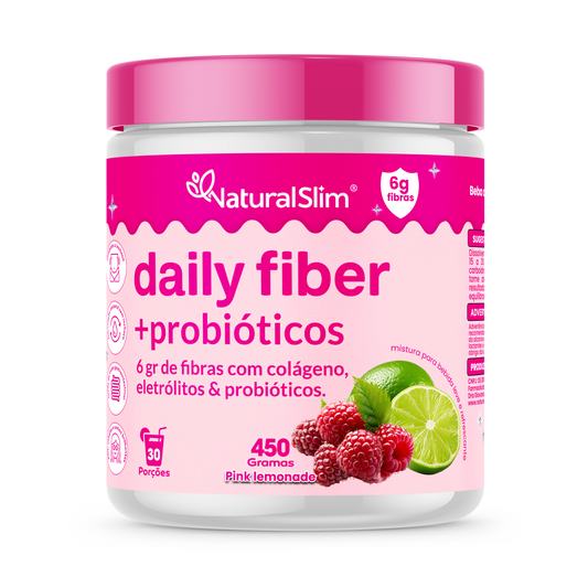 Daily Fiber Suplemento Diário 450 Gramas Pink Limonade Natural Slim